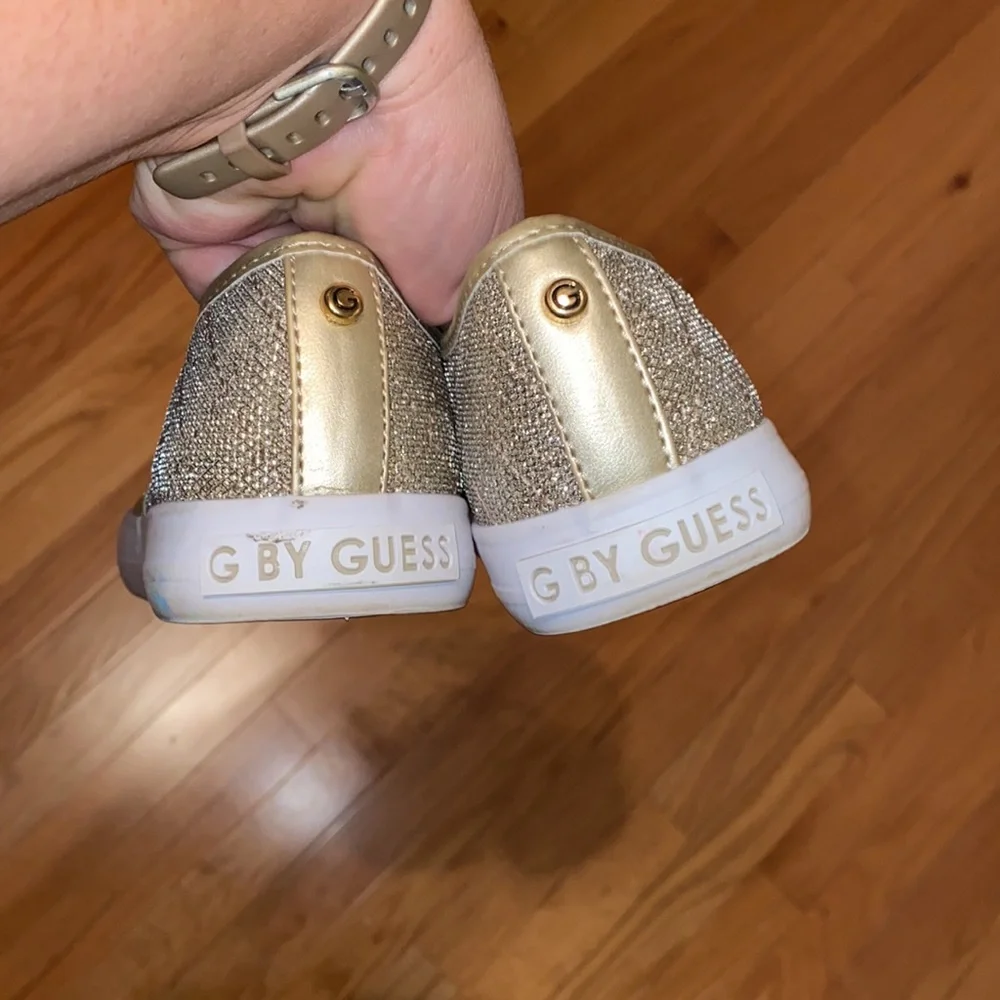 GUESS G by Guess Gold Glitter Sparkly Sneakers